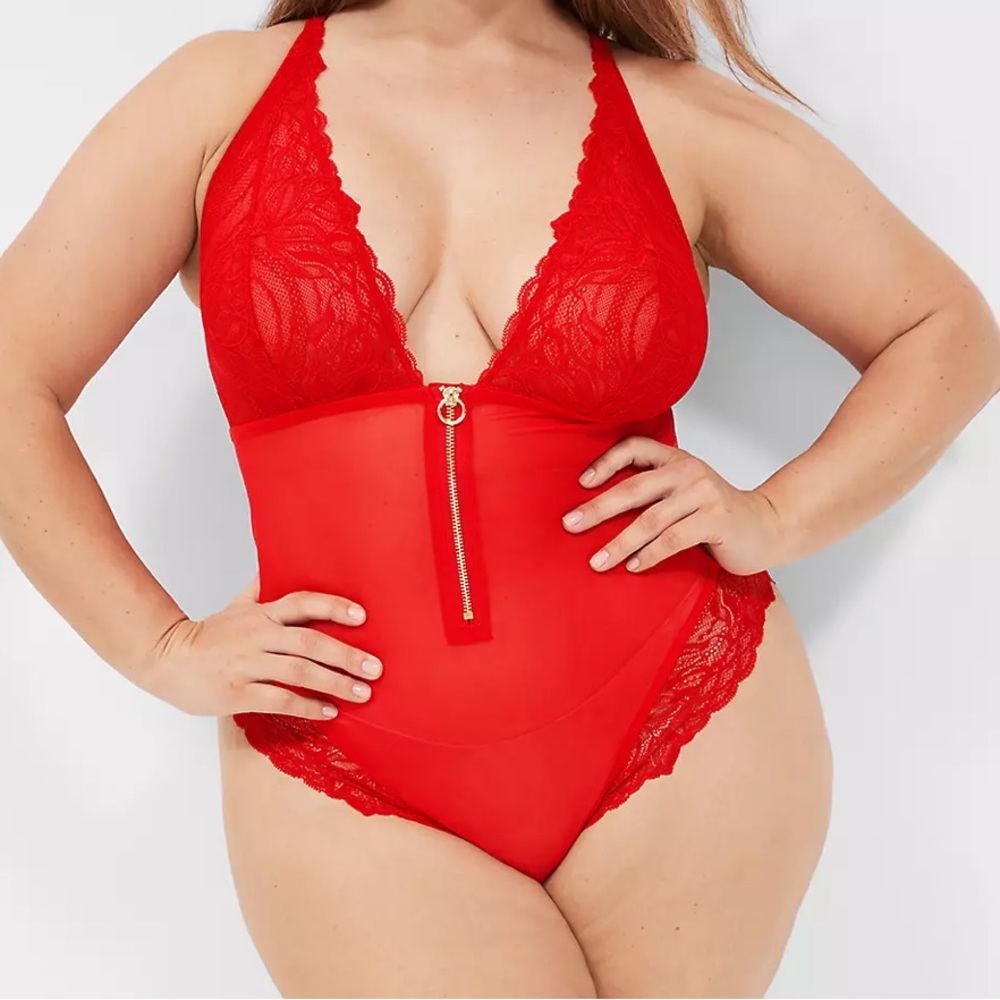 Zipper-Detail Bodysuit
